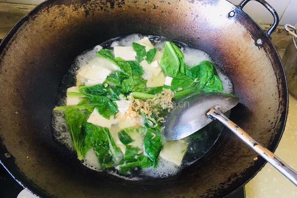 菜心豆腐汤的做法图解7