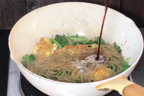 包菜粉丝炒鸡蛋的做法图解8