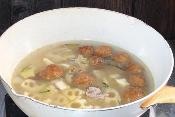 肉圆黄焖藕的做法图解5