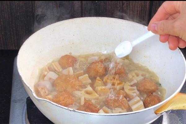 肉圆黄焖藕的做法图解6
