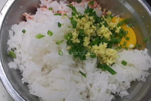 白萝卜猪肉饺子的做法图解4