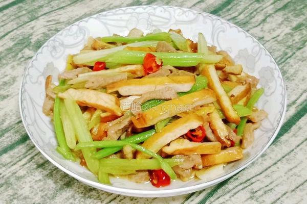 芹菜香干炒肉丝的做法图解13