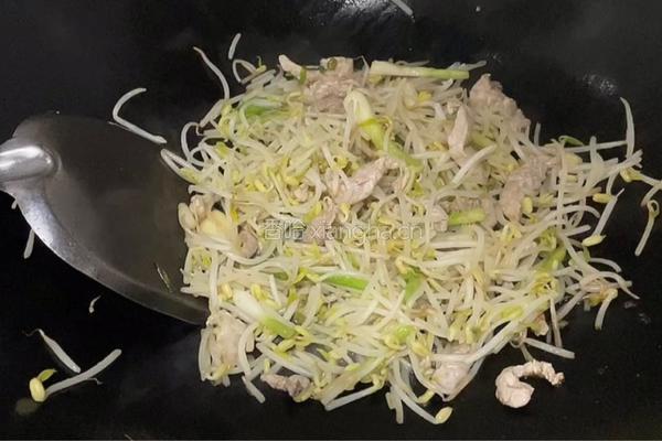 豆芽炒肉丝的做法图解6