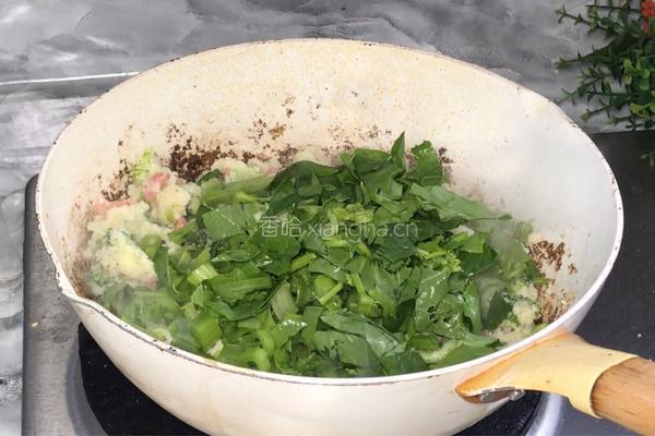 火腿西兰花炒豆渣的做法图解8