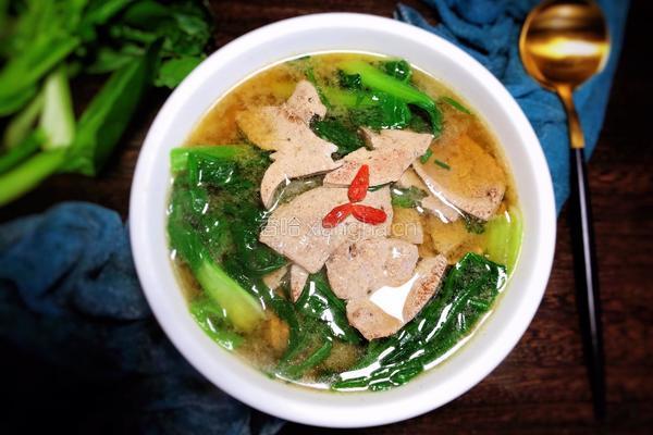 青菜猪肝汤的做法图解10