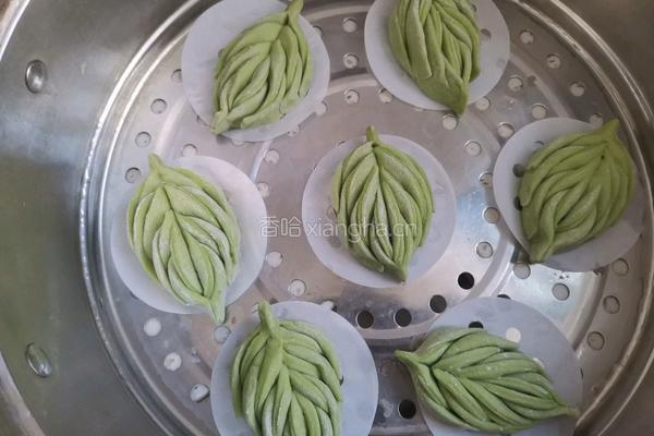 菠菜柳叶馒头的做法图解12