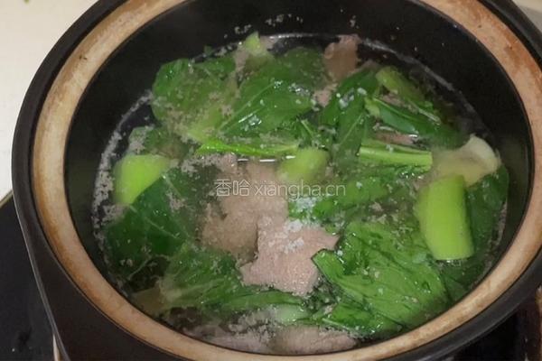 猪肝青菜汤的做法图解6