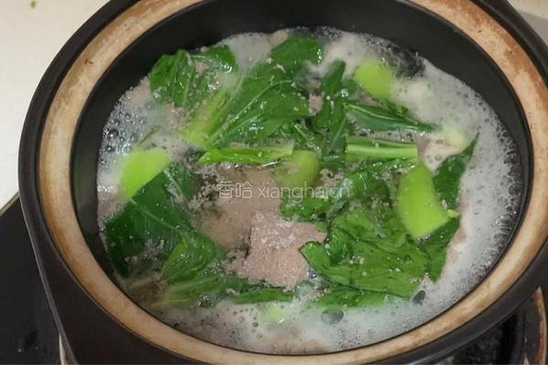 猪肝青菜汤的做法图解7