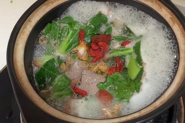 猪肝青菜汤的做法图解9
