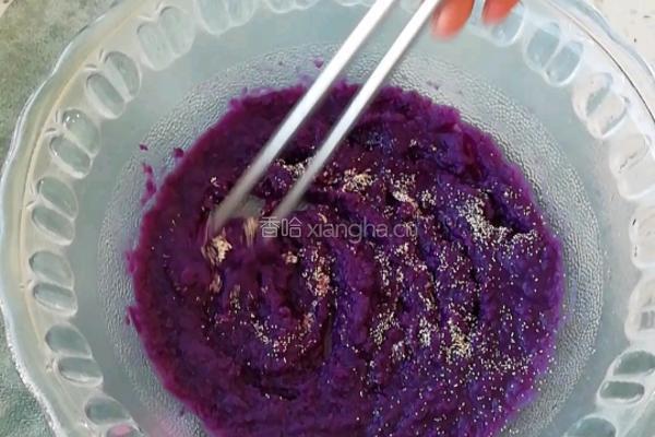 紫薯豆沙福袋的做法图解3