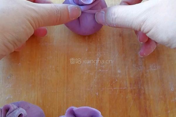 紫薯豆沙福袋的做法图解8