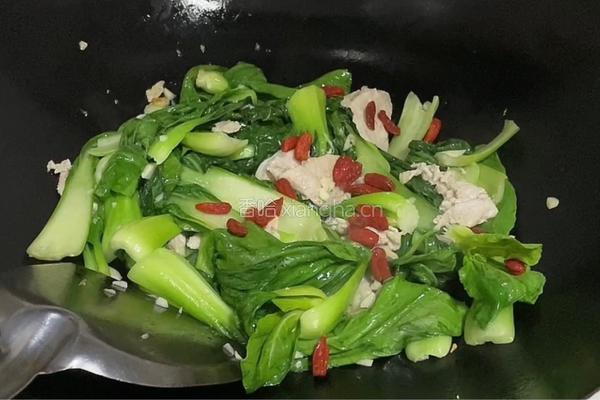 肉片炒上海青的做法图解7