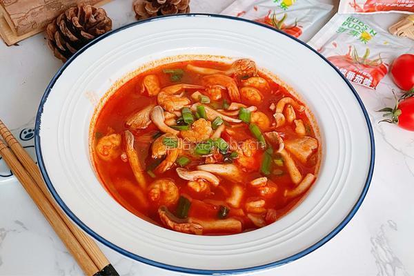 番茄虾仁菇汤的做法图解10