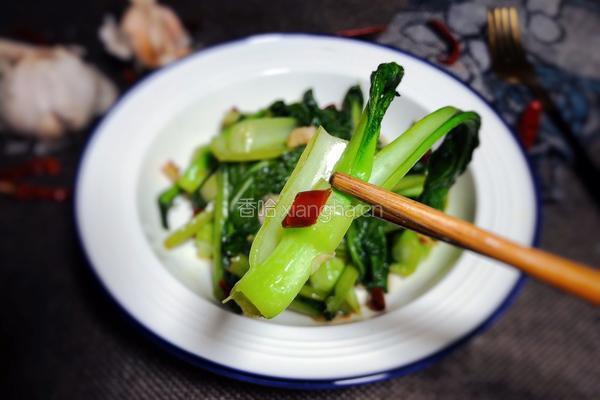 酸辣菜心的做法图解8
