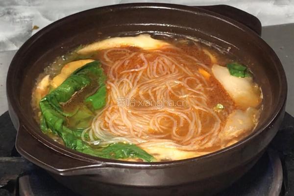 猪肝粉丝砂锅煲的做法图解8