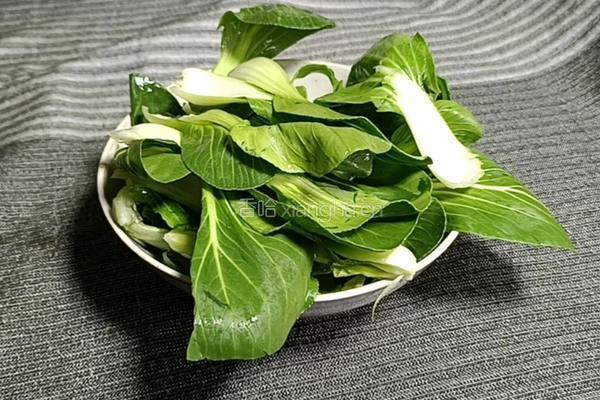 青菜炒霉豆渣的做法图解1