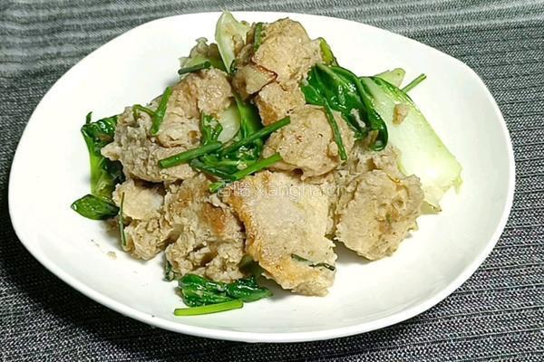 青菜炒霉豆渣的做法图解8