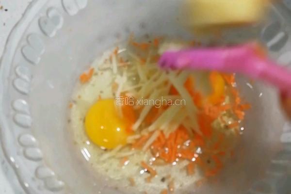 苹果鸡蛋饼的做法图解1
