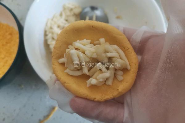 南瓜香蕉芝士饼的做法图解10
