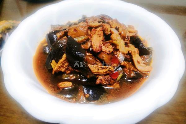 五花肉烧茄子的做法图解6