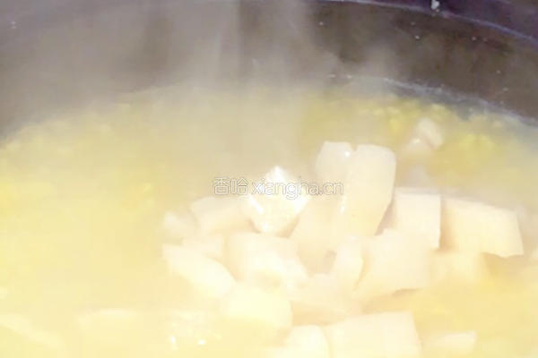 莲藕肉末小米粥的做法图解8
