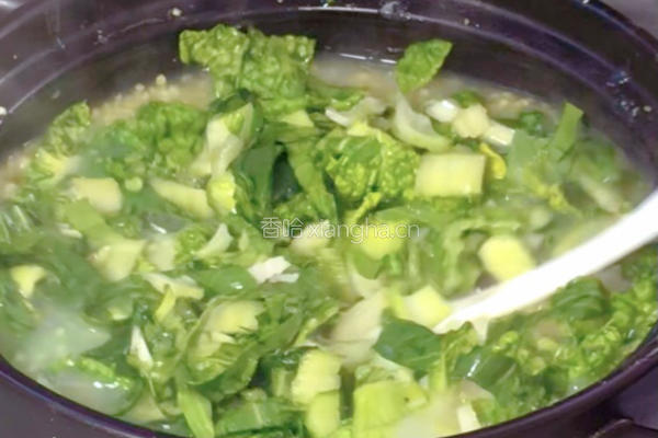莲藕肉末小米粥的做法图解9
