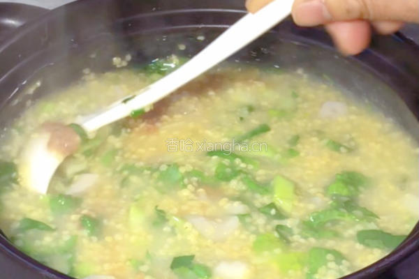 莲藕肉末小米粥的做法图解10