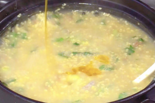 莲藕肉末小米粥的做法图解11