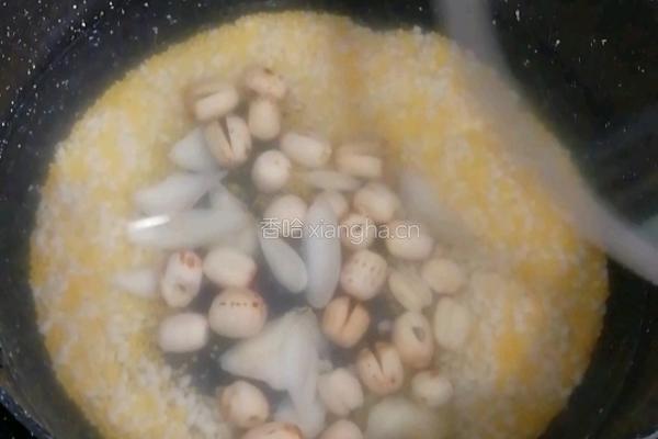 猪肝菠菜粥的做法图解3
