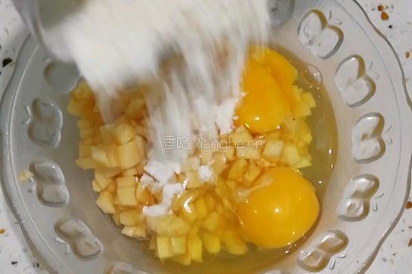 苹果鸡蛋饼的做法图解2