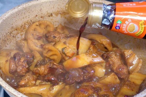 莲藕酱炖鸡腿肉的做法图解13