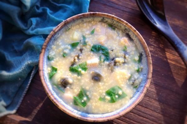 白菜冻豆腐皮蛋粥的做法图解12