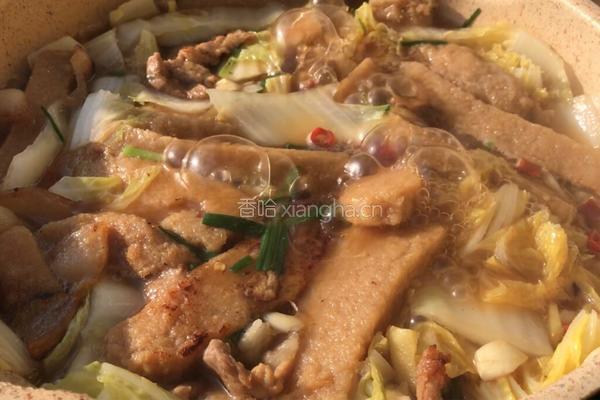 白菜炖豆渣的做法图解12