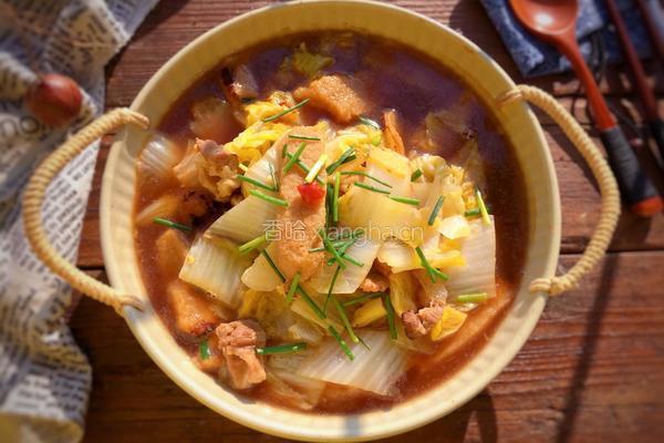 白菜炖豆渣的做法图解16