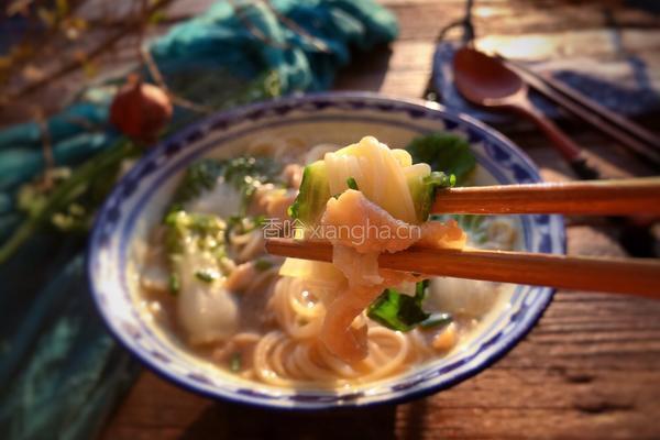 青菜肉丝汤面的做法图解11