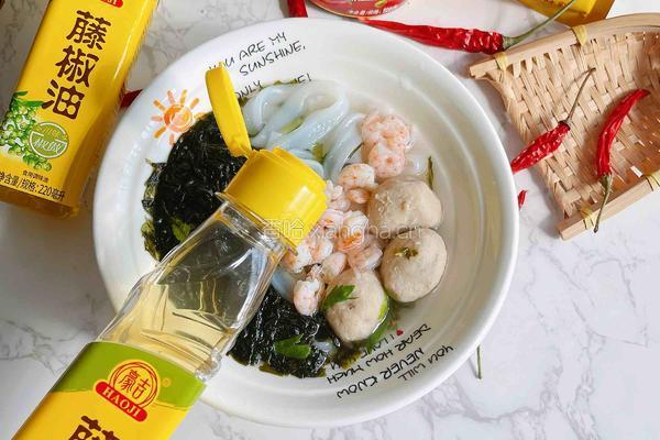 虾仁紫菜河粉的做法图解8