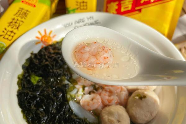 虾仁紫菜河粉的做法图解9