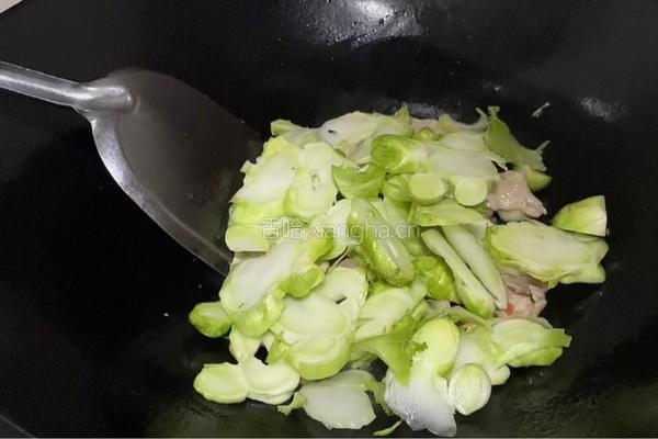 儿菜炒肉片的做法图解5