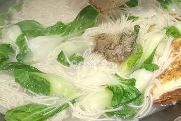 青菜鸡蛋汤面的做法图解7