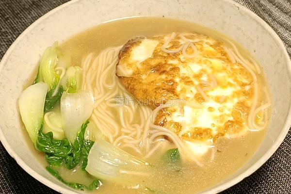 青菜鸡蛋汤面的做法图解9