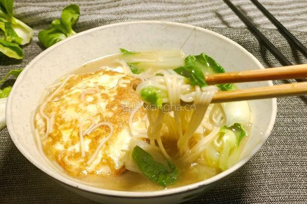 青菜鸡蛋汤面的做法图解10