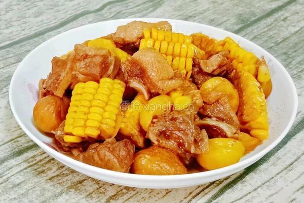 板栗玉米烧鸭的做法图解20
