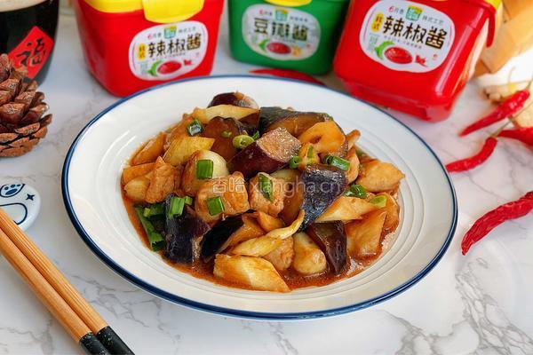 茭白茄子焖肉的做法图解14