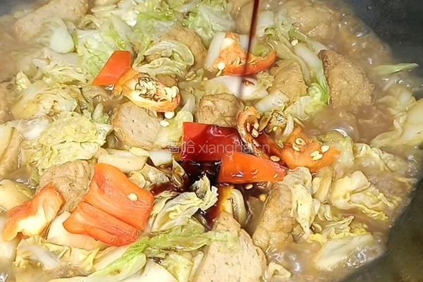 白菜炖肉圆子的做法图解9