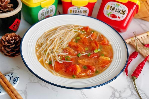金针菇番茄汤的做法图解12
