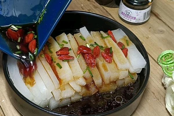 清蒸枸杞萝卜条的做法图解8