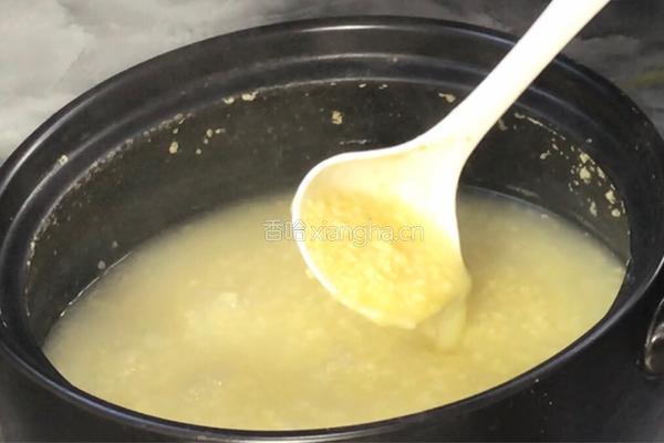 茼蒿肉末小米粥的做法图解5