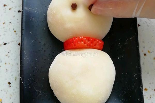 草莓大福 小雪人的做法图解8