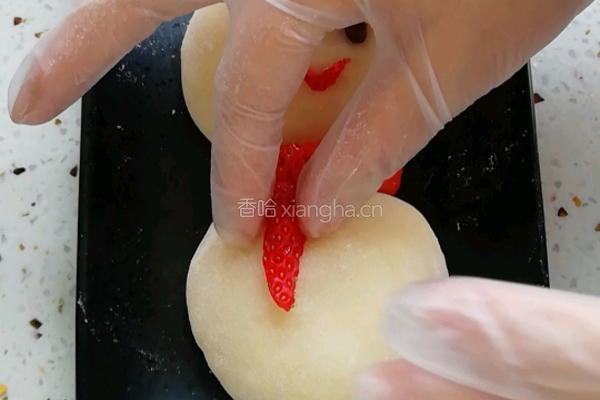 草莓大福 小雪人的做法图解10