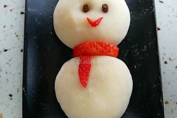 草莓大福 小雪人的做法图解11